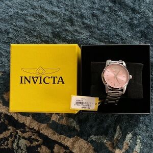 Invicta Silver Watch retails $495 w/ Pink Dial NEW IN BOX unisex
X
